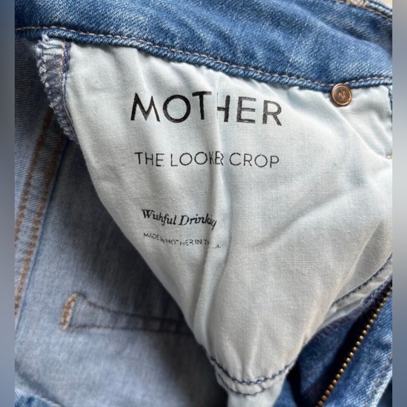 MOTHER THE LOOKER CROP IN WISHFUL DRINKING 25 STRETCH EUC - Picture 2 of 4